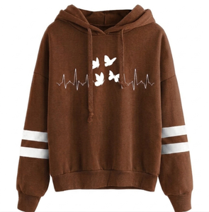 Sudadera con capucha para mujer 2026 de color liso, de Spandex/Poliéster, ecológica, holgada, informal, transpirable, de invierno, con cierre frontal rápido. - Product Image 5