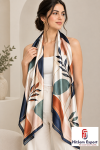 Écharpe longue imprimée de luxe en tissu doux, impression personnalisée, faible MOQ, OEM ODM, fabricant de tissus sur mesure - Product Image 4