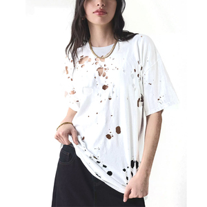 Men's Oversized <b>White</b> <b>T</b>-<b>Shirt</b> Short Sleeve O-Neck Street Style Silk Screen Printed Breathable 100% Cotton Jersey Fit - Product Image 1