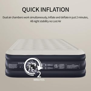 Matelas pneumatique Queen avec pompe intégrée, lit gonflable surélevé de 16 pouces - Product Image 2