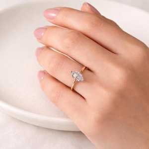 Anillo Solitario de Diamante Cultivado en Laboratorio, Corte Marquesa Holandesa, 1.70 CT, Oro Sólido de 10K, 14K, 18K, Color E, Claridad VVS, Certificado IGI, para Mujer - Product Image 5