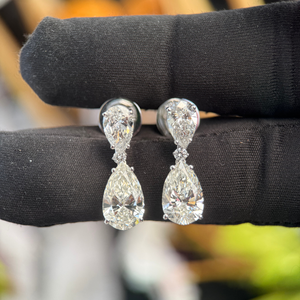 Pendientes Clásicos de Diamantes en Forma de Pera, Premium, 2.25ct y 1.20ct, Certificados por IGI, Joyería para Aniversario y Boda - Product Image 5