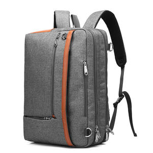 Executive Grey Fabric Laptop Rucksack Padded Internal Sleeve fits 15.6 Inch Modern Office Travel Daypack <b>student</b> school bag - Product Image 1