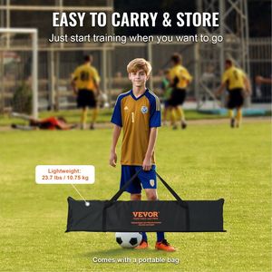 Rebotador de fútbol de hierro portátil de 12x6 pies, equipo de entrenamiento de fútbol Deportivo, pared de reboteador de voleibol para entrenamiento en patio trasero - Product Image 5