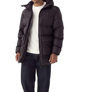 Veste parka matelassée à capuche pour homme, marron foncé, longueur mi-longue, isolée, pour l'hiver, sur mesure, OEM, ODM, vente en gros - Product Image 2