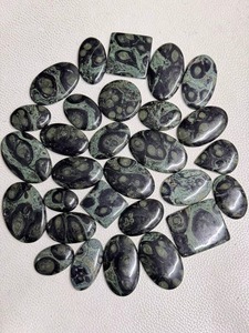Cabochon de Jaspe Kambaba 100% Naturel de Qualité AAA, Pierre Précieuse d'Agate Verte en Vrac pour la Confection de Bijoux et les Créations de Jaspe Galaxie Étoilée - Product Image 5