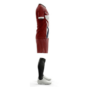 Camiseta de Fútbol Roja para Hombre, Manga Corta, Absorbente de Humedad, Estampado Sublimado, Uniforme de Fútbol, Corte Regular para Adultos, Uniformes de Fútbol Juveniles - Product Image 5