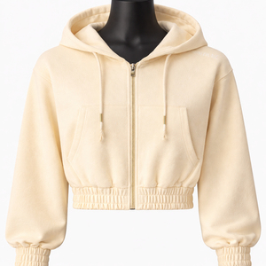 Newest Design Made Zipper Up Hoodies Reasonable Price Adjustable Drawstring Winter Warm Thick Fleece Hooded <b>Jumper</b> Jacket - Product Image 1