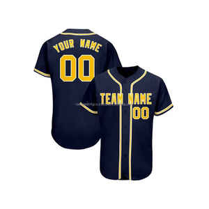 Uniformes de Béisbol Transpirables para Hombre, 100% Poliéster, Jersey Cosido, Colores y Logotipos Personalizados, Impresión Digital Sublimada, Tallas Grandes - Product Image 6