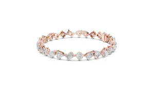 Pulsera Eternity Vintage para Mujer con Diamantes Cultivados en Laboratorio de 10.29CTW en Varias Formas, Certificada por IGI, en Oro Amarillo de 14K - Product Image 2