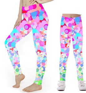 Leggings pour enfants 100% coton écologiques, imprimés vintage, double face brossée, doux comme du beurre, maman et moi - Product Image 5