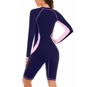 Maillot de bain de performance longueur genou avec fermeture éclair intégrale pour femme – Confort optimal pour le fitness aquatique - Product Image 6