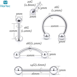 Kit d'instruments de perçage corporel manuel en acier inoxydable de haute qualité, pinces de serrage pour le nez, les oreilles et les lèvres, outils de perçage certifiés CE/ISO - Product Image 5