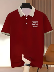 Camisetas Casuales Personalizadas para Hombre - Servicio OEM, Nombre del Equipo Personalizado, Impresión Frontal, Secado Rápido, Manga Corta, Azul Marino, Caqui, Contraste - Product Image 3