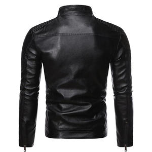 Vestes en cuir pour hommes tendance, printemps, haute qualité, design personnalisé, logo personnalisé, veste de moto imperméable - Product Image 4