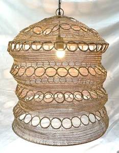 โคมไฟเพดาน LED ดีไซน์โบฮีเมียนทันสมัย แบรนด์ Sonnet Decor รุ่น Luxury ทำจากเหล็กถักมือ แสงวอร์มไวท์ 3500K CRI 80 เหมาะสำหรับที่อยู่อาศัย - Product Image 2