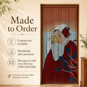 Commercial Bamboo Beaded Curtains for Hotel Resort Restaurant Doorways Decorative Bamboo Bead Door Curtain Custom OEM - Product Image 4