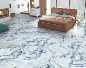 Azulejo de Porcelana Moderno con Acabado Brillante Efecto Ola Oceánica para Pisos y Paredes, Varios Tamaños, Azulejo Pulido para Interiores, Ideal para Decoración de Hoteles y Villas de Lujo - Product Image 1