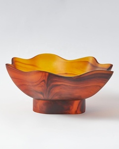 Tazón para Servir Hecho a Mano con Resina Ecológica de Grado Alimenticio, con Patrón de Remolino Acuático, para Ensaladas, Mermeladas, Helados, Uso en Fiestas, de la India - Product Image 1