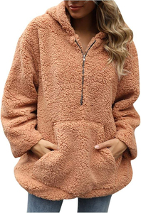 Women's 2024 Winter Sherpa Fleece Fox Fur Reversible Turtleneck Coat Regular Breathable Faux Fur Cashmere Waterproof Linen Silk - Product Image 6