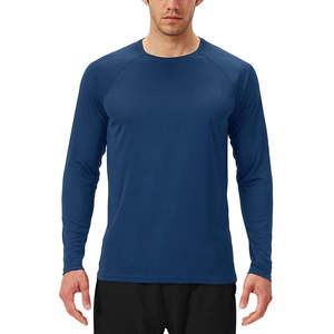 Camiseta Deportiva de Manga Larga para Hombre, Color Azul Marino, Mangas Raglán, Transpirable, para Gimnasio y Entrenamiento - Product Image 3
