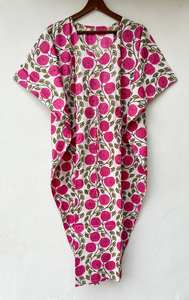 ชุดเดรสยาวผ้าฝ้ายลายดอกไม้สไตล์อินเดีย สำหรับใส่ไปชายหาด ชุดนอน หรือคลุมชุดบิกินี่ สำหรับผู้หญิง - Product Image 6