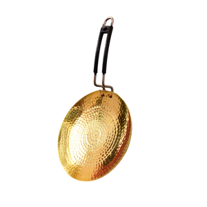 Handmade Hammered Brass Wok Kadhai <b>Pan</b> for Frying Cooking Serving Traditional Kitchen Utensil Heavy Duty Artisan Finish - Product Image 2