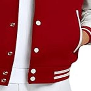 Blouson universitaire de baseball personnalisé avec fermeture à col et boutons, modèle Lettermen, pour la vente en gros, téléchargé par Dress Sports - Product Image 3