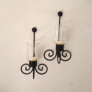 Stylish Metal Candle Sconce For Wall Hanging Home Decoration With Elegant Modern Interior Design Look - Product Image 1