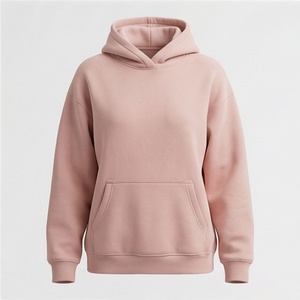 เสื้อฮู้ดดี้โอเวอร์ไซส์ทรงหลวมสำหรับผู้หญิง ผ้าฝ้าย 100% ระบายอากาศได้ดี น้ำหนักเบา ความยาวเหนือเข่า สีพื้น รับสกรีนโลโก้ - Product Image 1