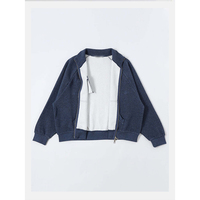 Blouson matelassé unisexe bleu marine à bulles, coupe courte, à capuche, col mandarin, fermeture éclair sur le devant, décontracté, en jean, coupe droite, couleur unie