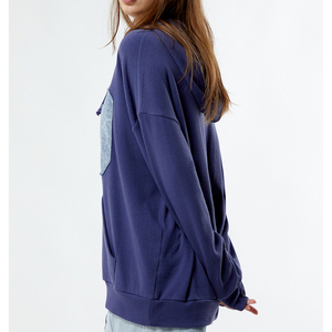 Sweat-shirt à capuche surdimensionné pour femme, pull en molleton avec imprimé numéro 10, poche avant, coupe régulière, streetwear décontracté d'automne - Product Image 2