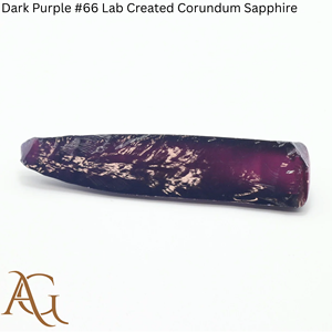 Dark Purple #66 Lab Grown Created Corundum Sapphire boules Synthetic Flame Fusion Created Simulated gem cutting lapidary - Product Image 1