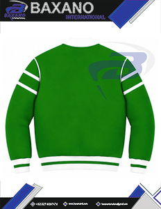 Veste universitaire pour femme Iota Phi Lambda, blanche, avec lettres grecques brodées, fermeture éclair sur le devant, style preppy, col et poignets, veste de style Letterman - Product Image 5