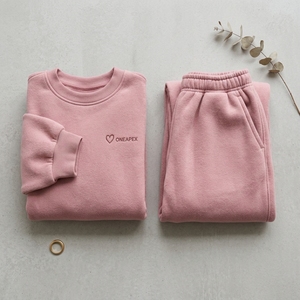 Conjunto Deportivo de Sudadera Oversize Rosa para Mujer, Pantalones Anchos, Ropa Casual de Calle, Ropa Deportiva de Dos Piezas, Ropa Deportiva ONEAPEX - Product Image 5