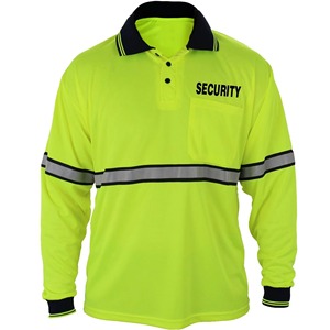 เสื้อเชิ้ตแขนสั้นสะท้อนแสงสำหรับงานรักษาความปลอดภัย ผู้ชาย แห้งเร็ว ผ้าถัก ชุดยูนิฟอร์มนิรภัย โพลีเอสเตอร์/คอตตอน - Product Image 1
