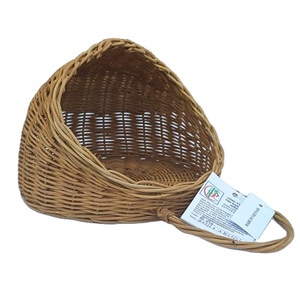 Eco-friendly Round Brown Rattan <b>Basket</b> Multi-purpose <b>for</b> <b>Flowers</b> Kitchen Storage and Stationery - Product Image 2