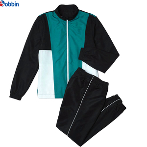 Ensemble de survêtement tendance de haute qualité pour hommes, survêtement sportif personnalisé à blocs de couleur, léger, doublé, en polyester recyclé - Product Image 3
