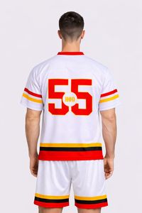 Conjunto de Camiseta y Pantalones Cortos de Fútbol Americano de Alta Calidad, Uniforme Deportivo Transpirable, Ropa de Equipo Personalizada para Entrenamientos y Partidos - Product Image 5