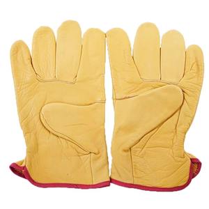 Gants de travail et de sécurité en cuir de chèvre grainé de qualité AB pour le jardinage et la conduite - Product Image 1