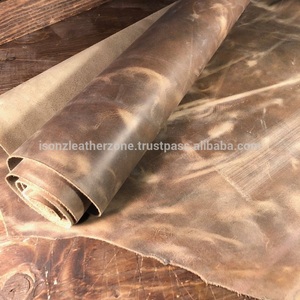 Cuero Encerado ISONZ Crunch Crazy Horse Buffalo de Color Personalizado para Zapatos, Bolsos, Cinturones y Carteras - Product Image 4