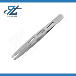 Pince à épiler multifonctionnelle de qualité supérieure en acier inoxydable à pointe inclinée pour sourcils et cils, outil d'épilation fabriqué au Pakistan - Product Image 5