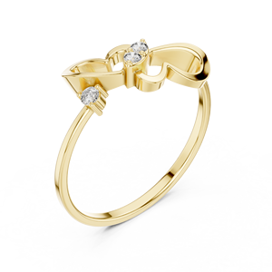 Anillos de oro macizo de 14k para mujer con diamantes de corte redondo minimalista en forma de corazón, ideales para regalo, compromiso, aniversario, boda. - Product Image 3