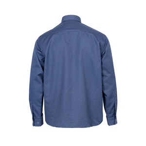 Custom Men Light Blue Work Clothes <b>Flame</b> Retardant Long Sleeve 100% Cotton Workwear Fr Work <b>Shirts</b> - Product Image 2