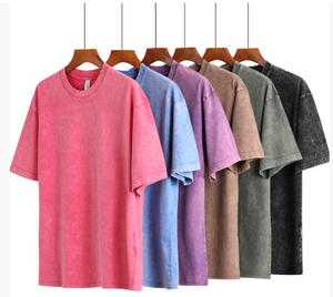 Custom Good Quality Acid Wash <b>Tshirt</b> <b>Plain</b> Streetwear Quick Dry Vintage t Shirts Wholesale <b>Black</b> Acid Wash t Shirt Breathable - Product Image 1
