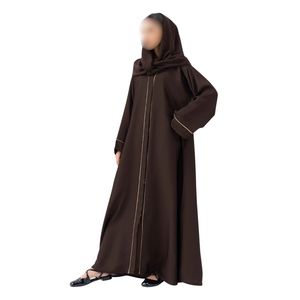 Ramadan Eid Collection Muslim Abaya Farasha <b>Kaftan</b> Butterfly Cut Loose Fit Linen <b>Summer</b> Women's Abaya - Product Image 3