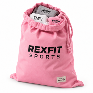 Sac de sport rose REXFIT SPORTS à cordon de serrage, grande capacité, avec logo personnalisé pour les sports d'équipe, les voyages et le linge sale - Product Image 1