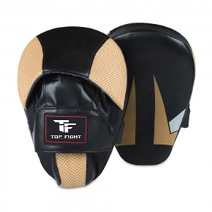 PU Leather Boxing <b>Focus</b> Mitts Flat Punching Curved <b>Pads</b> Training Gear for MMA and Martial Arts Use - Product Image 5