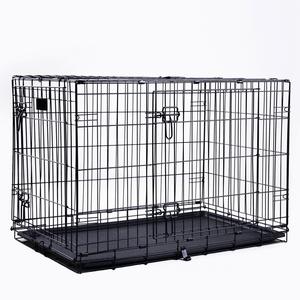 Fabricant vente en gros 24 30 36 42 <span class=keywords><strong>48</strong></span> pouces noir pliable cage pour chien cage pour chien - Product Image 3