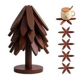 Ensemble décoratif de table et de sous-verres en teck artisanal de qualité supérieure, vente en gros - Product Image 1